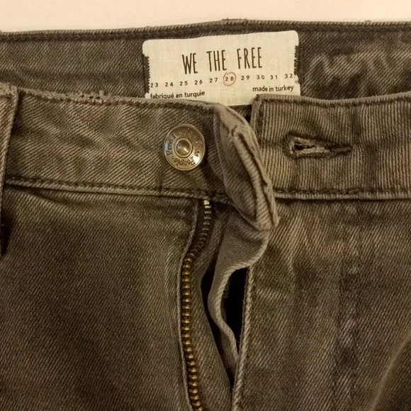 Free People Embroidered Black/Grey Jeans - Picture 3 of 4